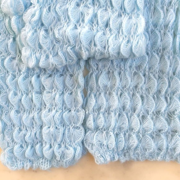 NWT. Express Mohair/Wool Blended crochet scarf with double layers. - Picture 2 of 4